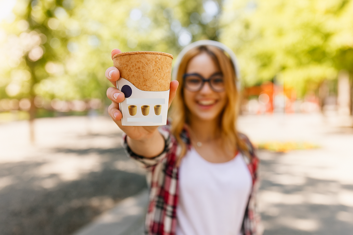 CrunchLane edible coffee cup