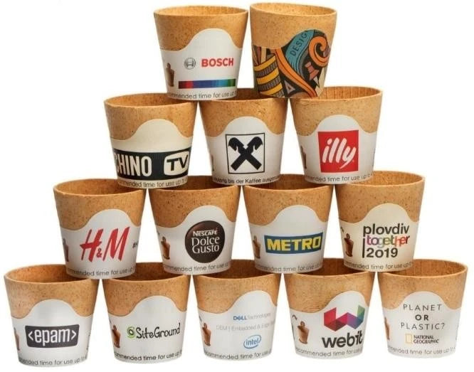 Close-up edible coffee cup