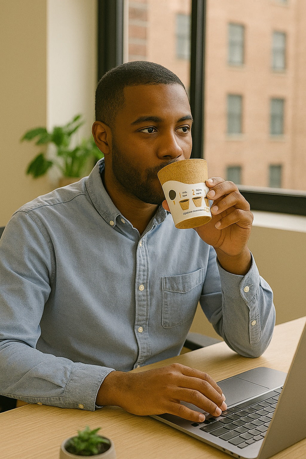 Edible Coffee Cups Standard 7.5oz | Eco-Friendly Drinkware by Crunch Lane