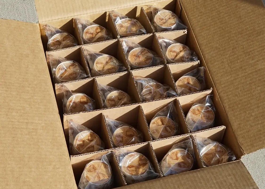 Edible coffee cups packaging or bulk cups