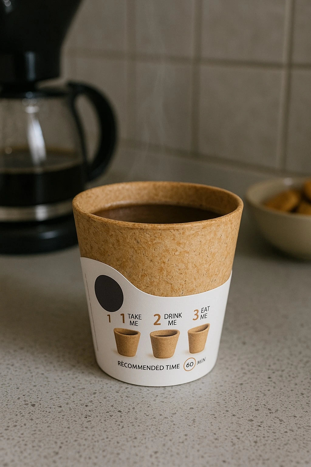 Edible cups for coffee