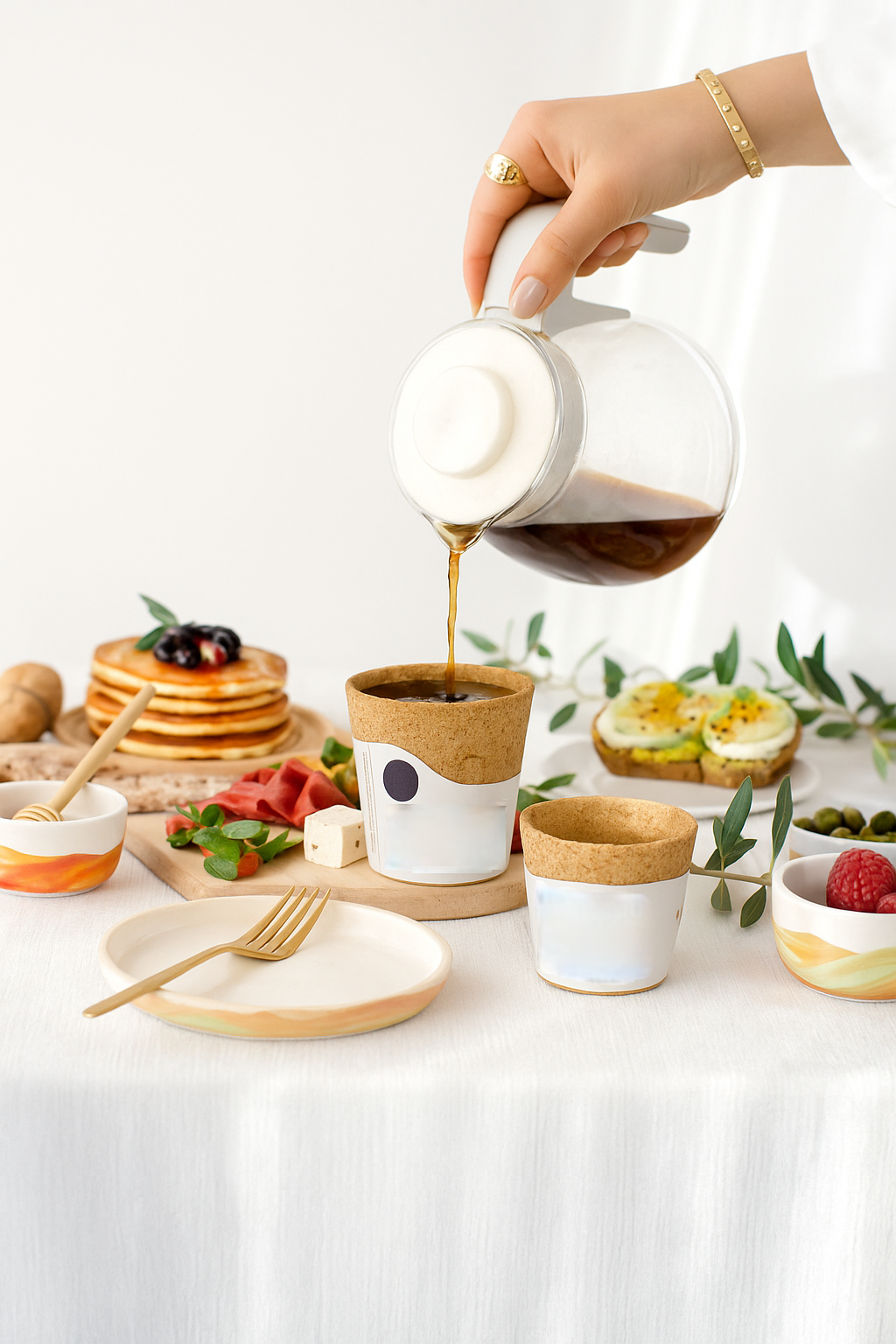 Sustainable edible coffee cup moment